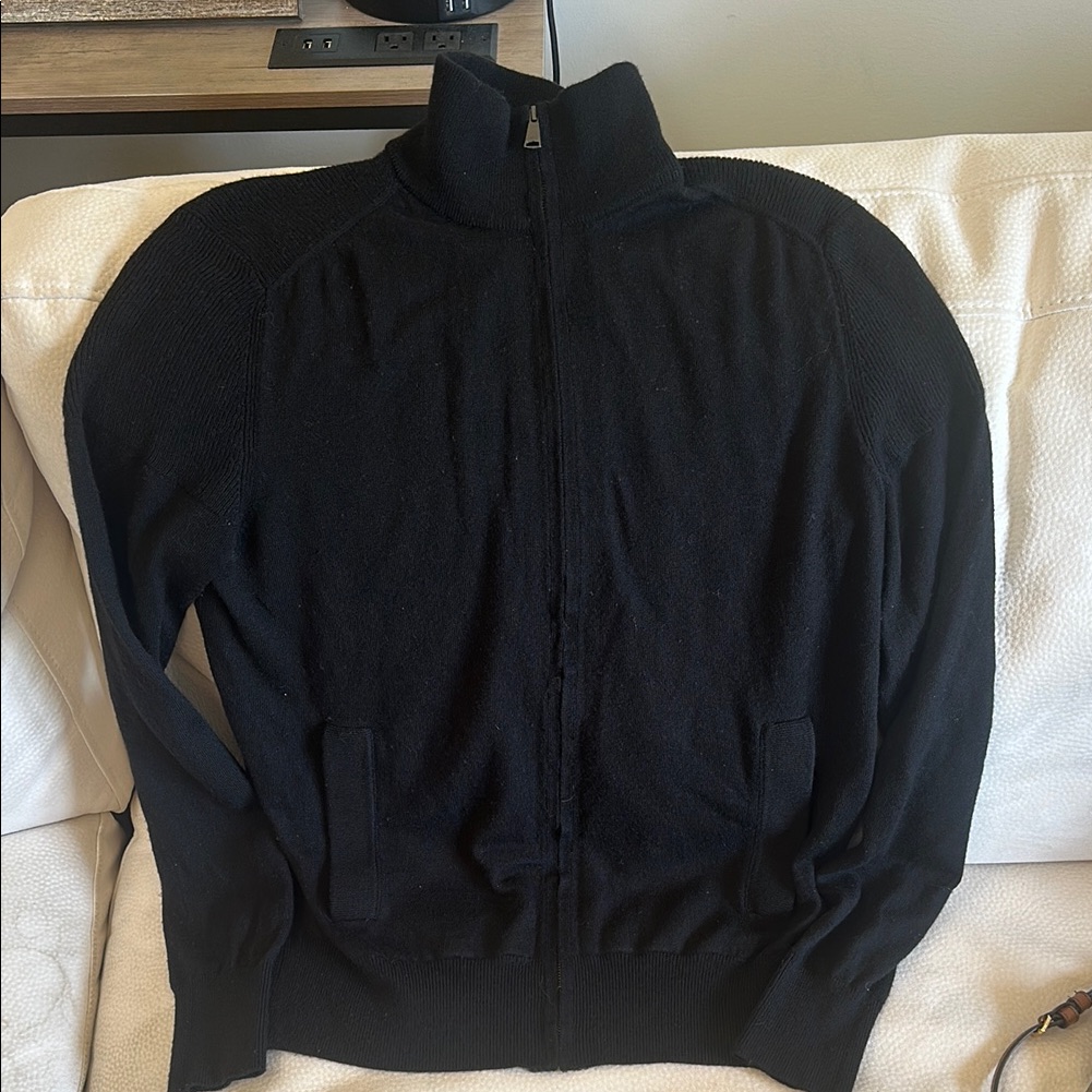 Banana Republic Black Zip Up Sweater Cardigan